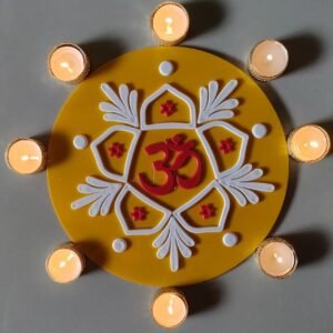 A-06: Acrylic Om-Leaf Design