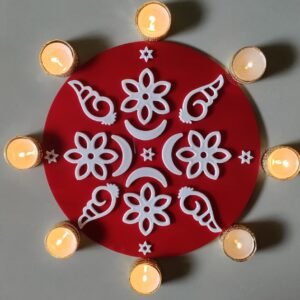 A-07: Acrylic Shankh-Flower Design