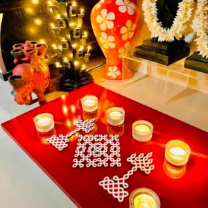 L-01: Luxe Acrylic Diya and Kolam design